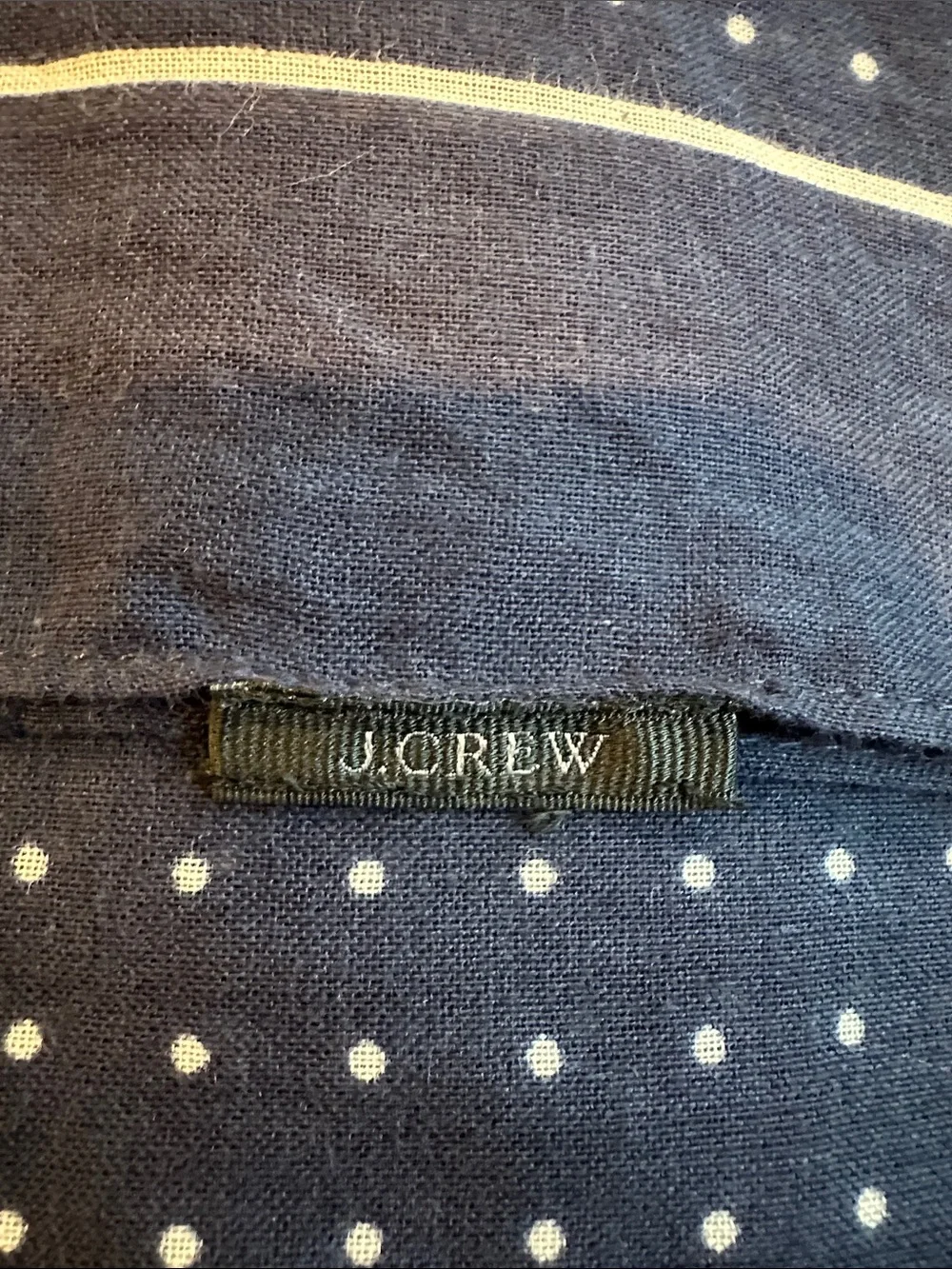 J. Crew Polka Dot Cotton Bandana Scarf Navy Blue EC LIKE NEW